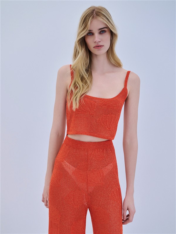 COMBOS 026 TOP CROP LUREX ORANGE